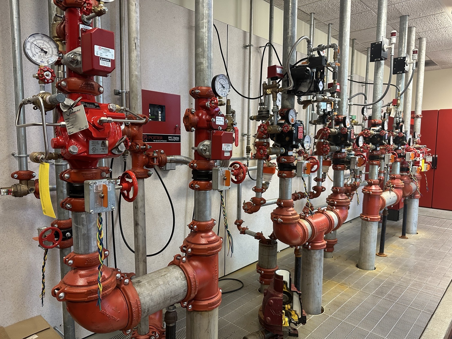 Sistema de válvulas contra incendio